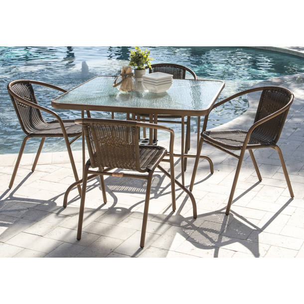 Panama Jack Café Rectangular 6 Person Outdoor Dining Set & Reviews